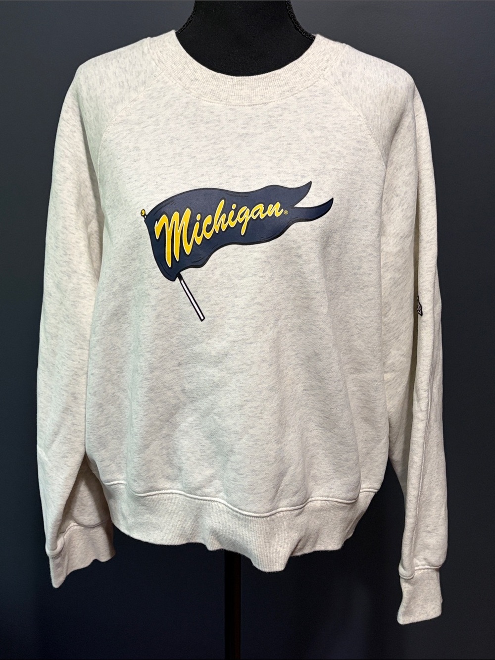 Hype & Vice Michigan Wolverines Graphic Sweatshirt Size Large